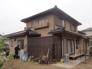 笠岡市西大島　外壁塗装リフォーム工事(施工前2）
